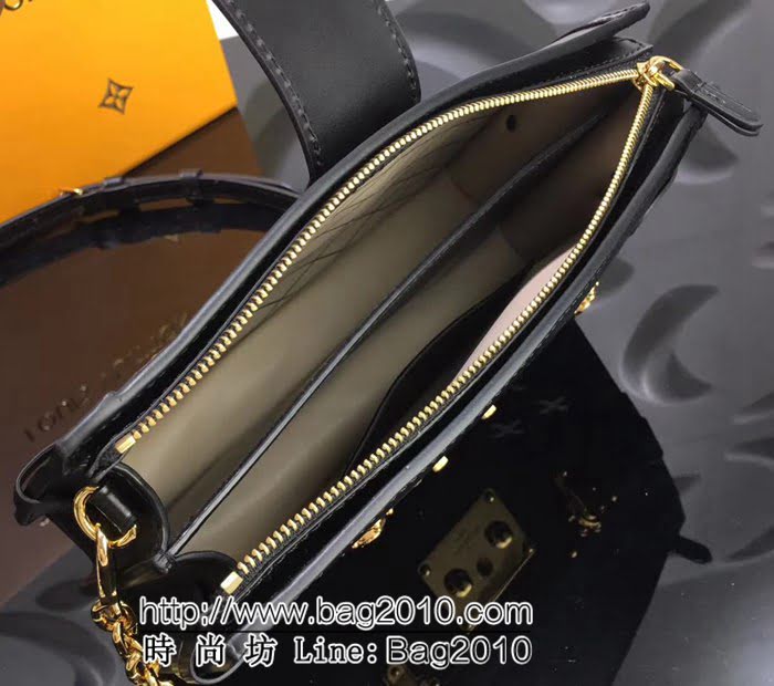 路易威登LV頂級原單M53052黑色 在2018早秋系列皮質掛鏈包 YDH1421